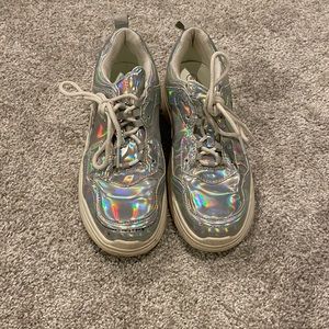 Metallic Silver Shoes - Target brand size 6
